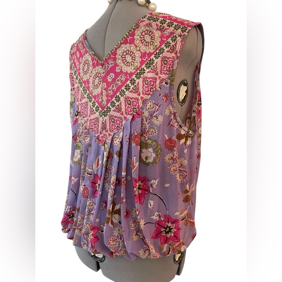 Free People Havana Blue Floral Print
Sleeveless Surplice top, sz large - Picture 3 of 8